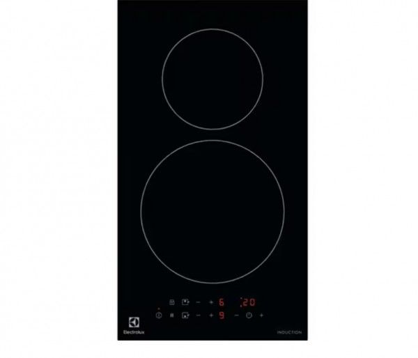 Electrolux Domino LIT30230C - Induktions kogeplade - 2 plader - Niche - bredde: 27 cm - dybde: 49 cm - sort
