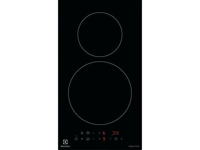 Electrolux Domino LIT30230C - Induktions kogeplade - 2 plader - Niche - bredde: 27 cm - dybde: 49 cm - sort