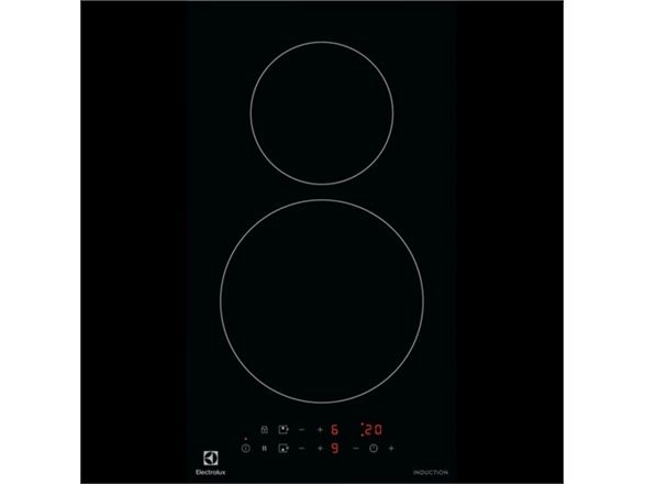 Electrolux Domino LIT30230C - Induktions kogeplade - 2 plader - Niche - bredde: 27 cm - dybde: 49 cm - sort