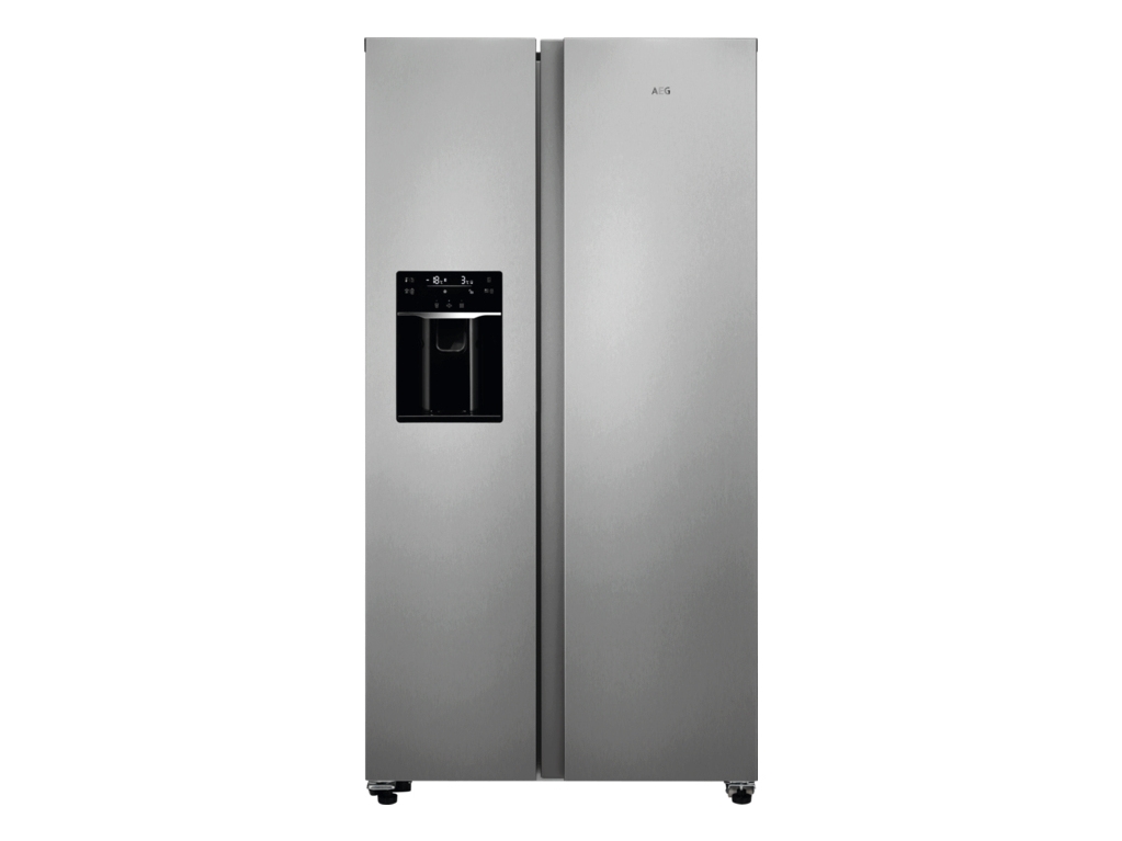 AEG ORX9V351DU, Fritstående, Amerikansk dør, Rustfrit stål, 2 dør(e), Berøring, LED