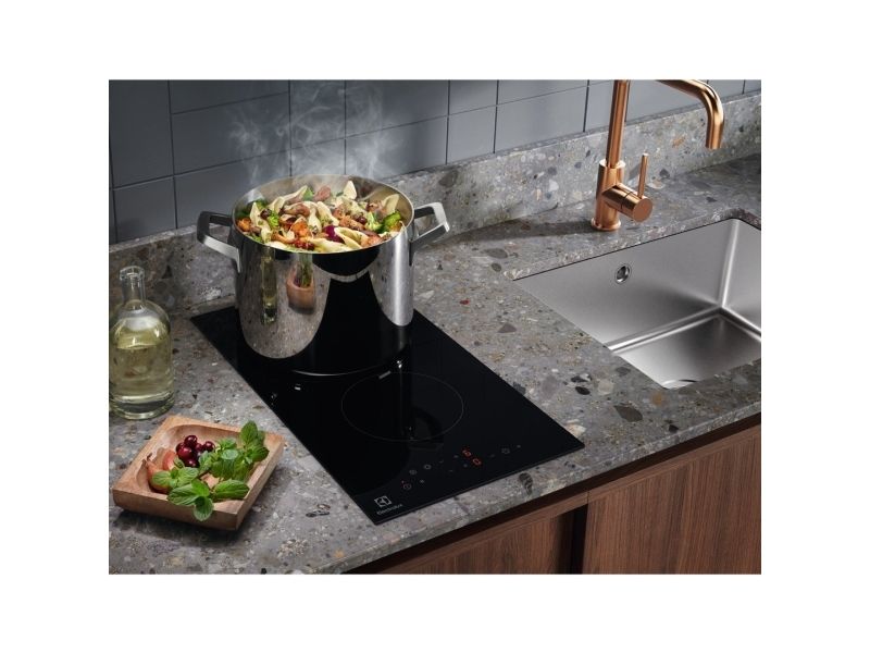 Electrolux Domino LHR3233CK - Keramisk kogeplade - 2 plader - Niche - bredde: 27 cm - dybde: 49 cm - rammeløs - sort
