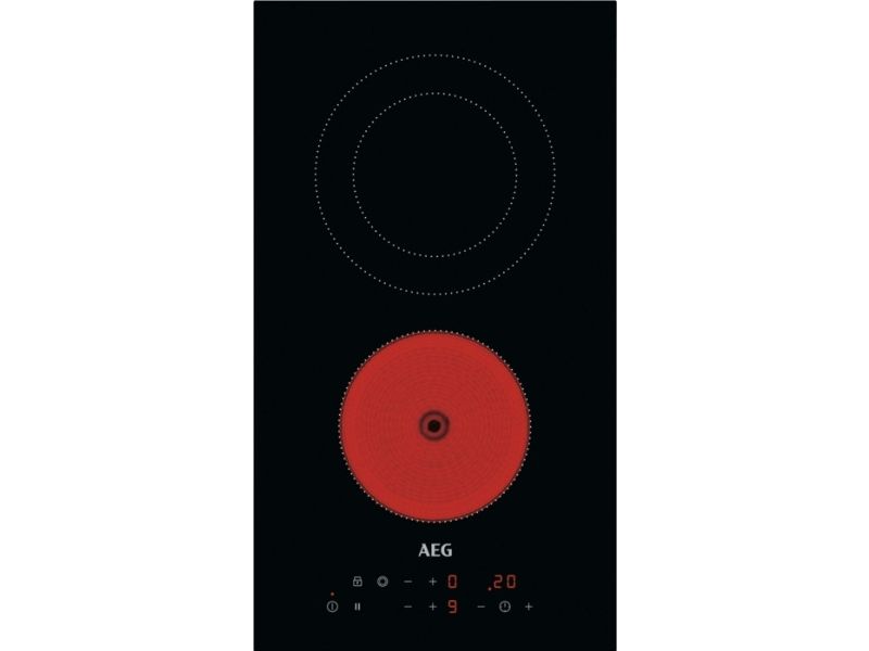 AEG HRB32310CB, Sort, Indbygget, 30 cm, Keramisk, Keramisk, 2 zone(s)