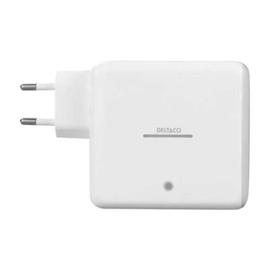 Deltaco 60 W GaN vægoplader med powerbank 2 porte billede 4