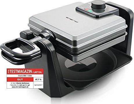 Emerio WM-110984 - Vaffeljern - 1 kW - sort/grå/sølv