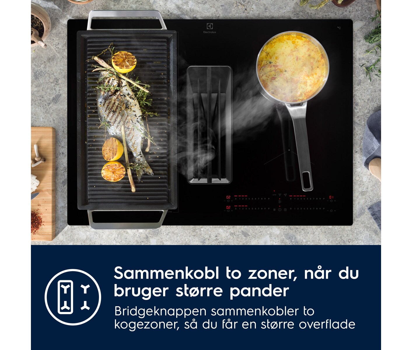 Electrolux HHOB760S Kogeplade med indbygget emhætte billede 7