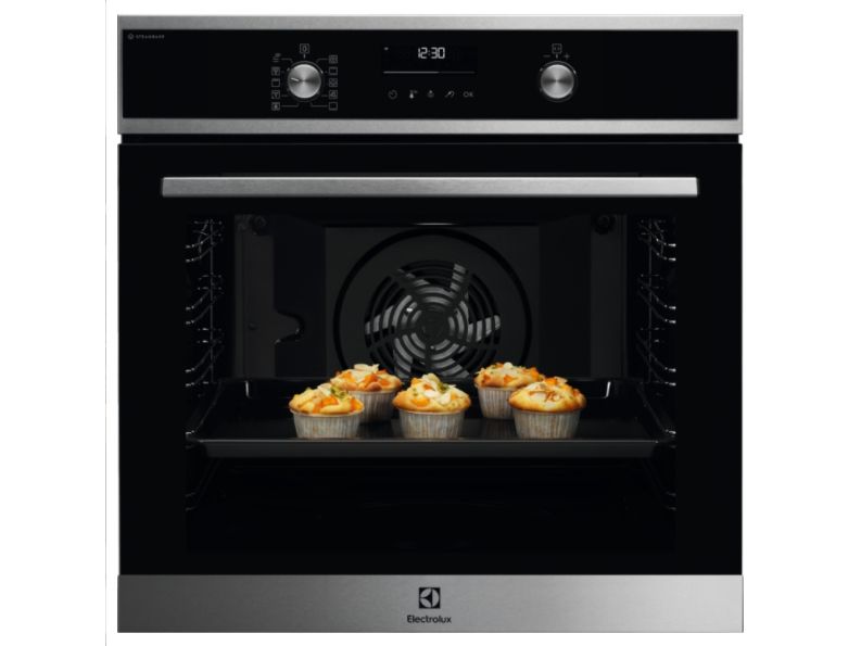 Electrolux EOD6P77WX, Medium, 72 L, Grill, Ovn, Hurtig, Damp, Surround, 2 hylder, Pyrolyse, Sort