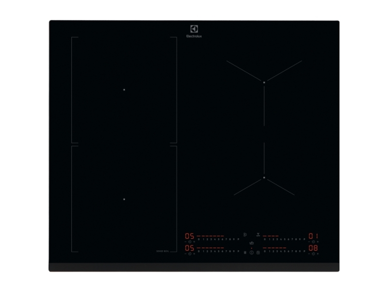 Electrolux EIS62453, Sort, Indbygget, 60 cm, Zone induktionskogeplade, Keramisk, 4 zone(s)