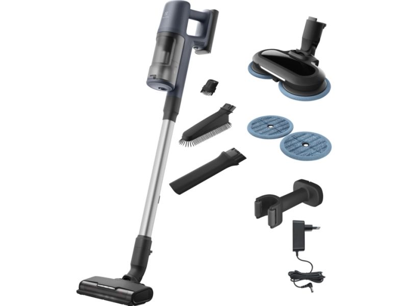 Electrolux EP61H21WET, 2-i-1 stangstøvsuger, Poseløs, Blå, 0,6 L, Dry, Gulvtæppe, Hårdt gulv, Polstring billede 3