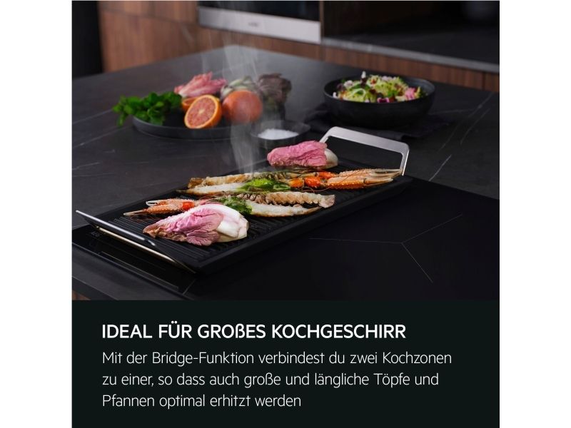 AEG TK85IM0FSZ, Sort, Indbygget, 83 cm, Zone induktionskogeplade, Keramisk, 5 zone(s) billede 2