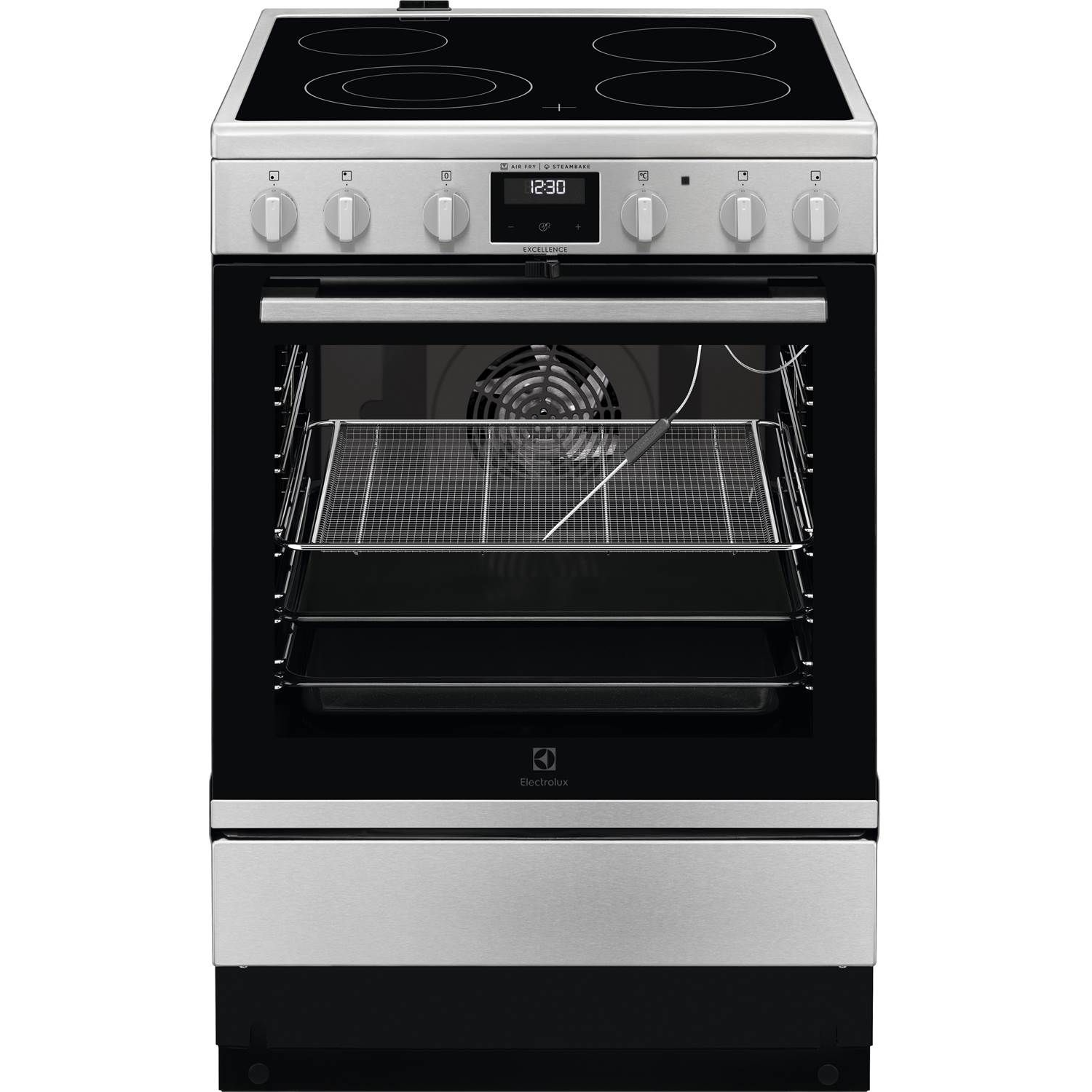 Electrolux Excellence XEC6538SX Glaskeramisk komfur