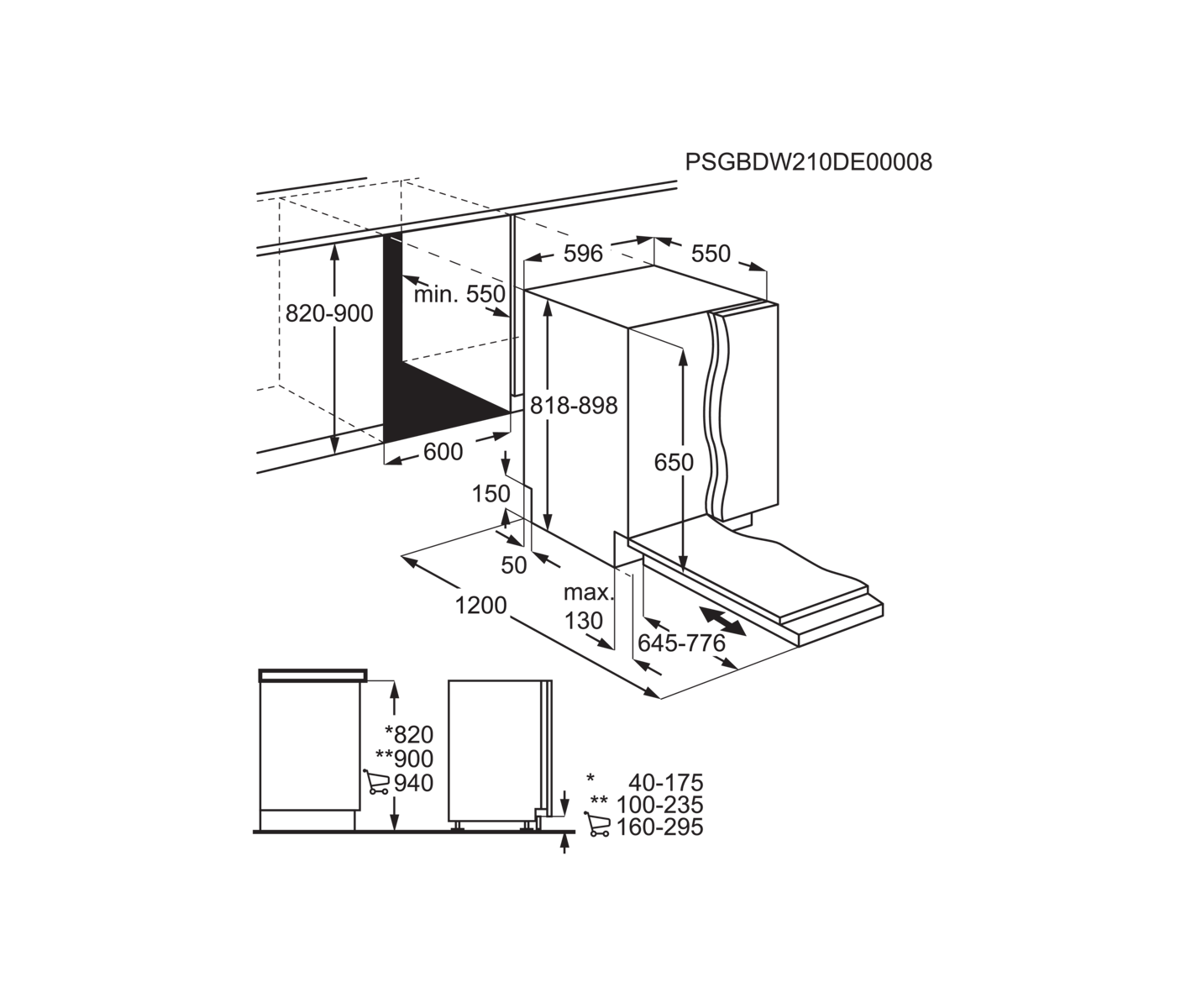 Electrolux EEM48331L Integrerbar Opvaskemaskine billede 5