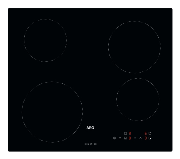 AEG IB6420ACB, Sort, Indbygget, 59 cm, Zone induktionskogeplade, 4 zone(s), 4 zone(s)
