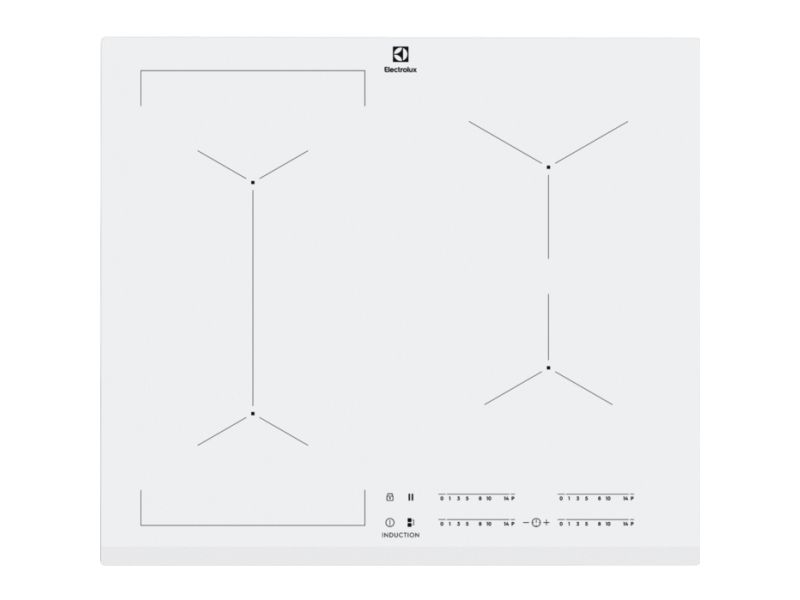 Electrolux EIV63440BW, Hvid, Indbygget, Zone induktionskogeplade, Glas, 4 zone(s), 4 zone(s) billede 1