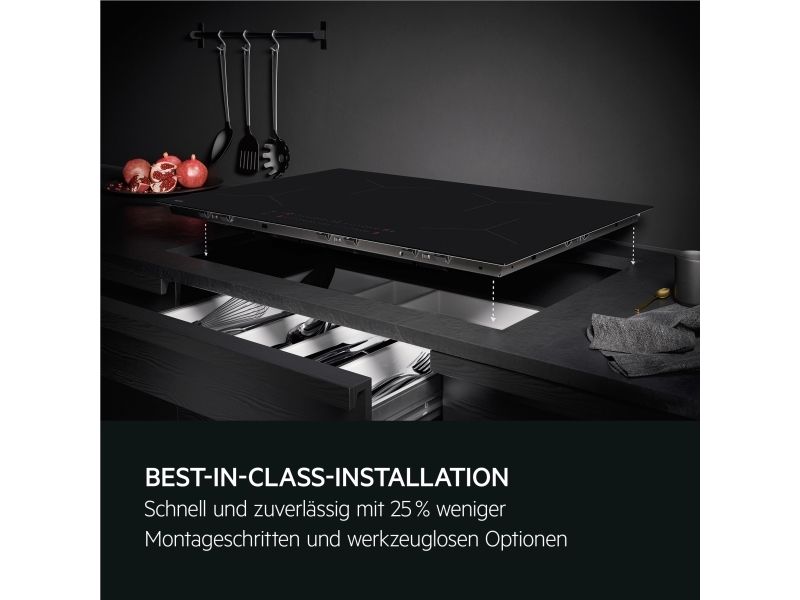 AEG TO84IA0FIT, Sort, Indbygget, 80 cm, Zone induktionskogeplade, 4 zone(s), 4 zone(s) billede 2