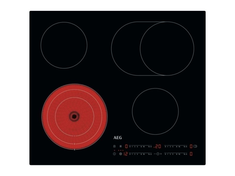 AEG TO64RA07CB, Sort, Indbygget, 60 cm, Keramisk, Keramisk, 4 zone(s)