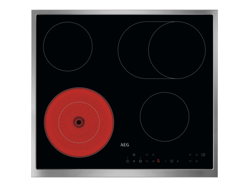AEG NRN64A06XB, Sort, Indbygget, 60 cm, Zone induktionskogeplade, Keramisk, 4 zone(s)