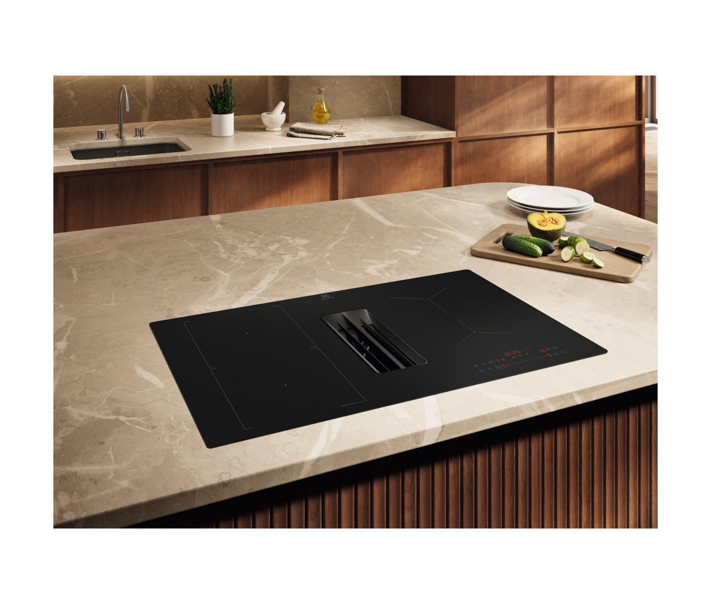 Electrolux Hhob8t5mc  Kogeplade Med Indbygget Emhætte billede 9