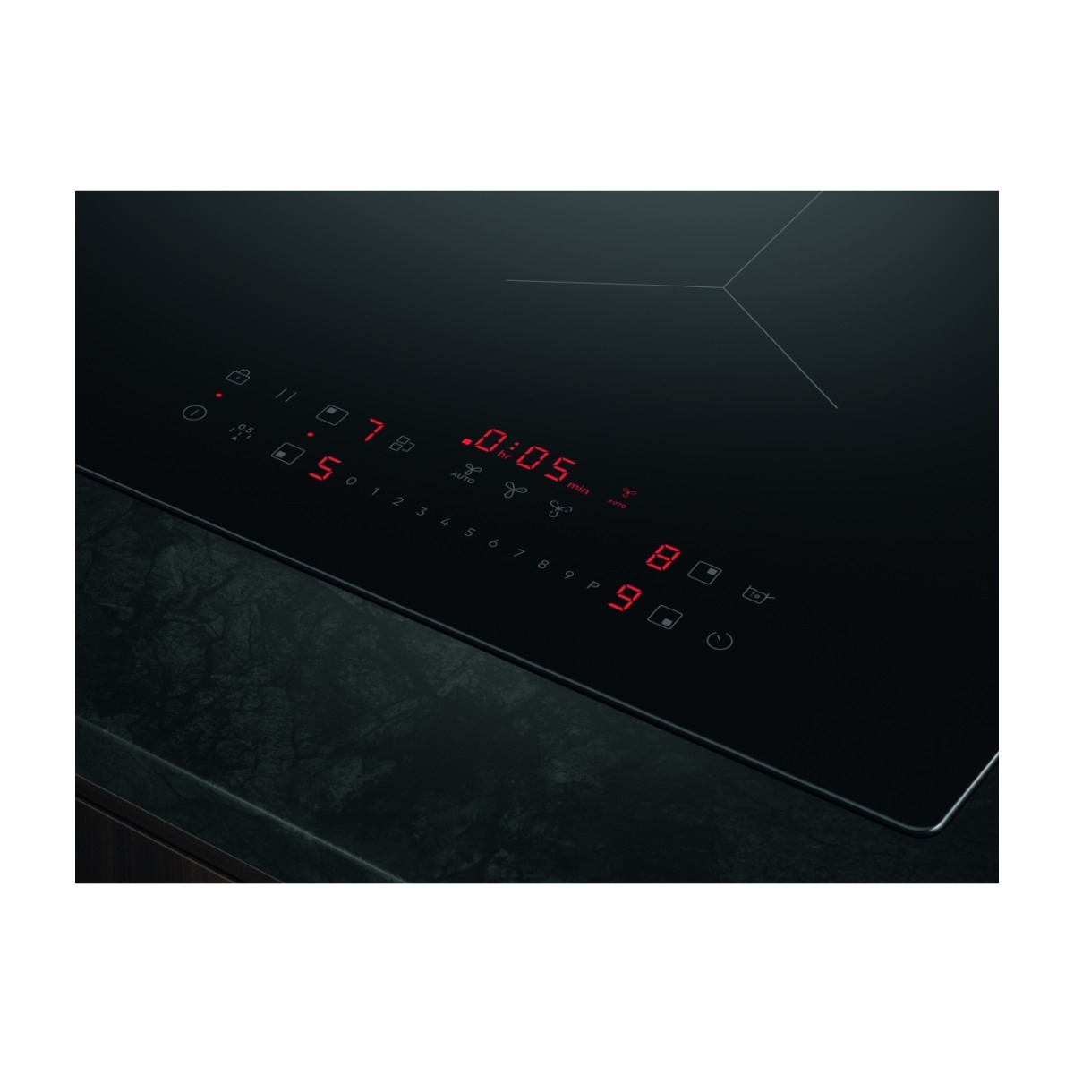 AEG 6000-serien TT8PCB00CB induktionskogeplade med emhætte billede 3