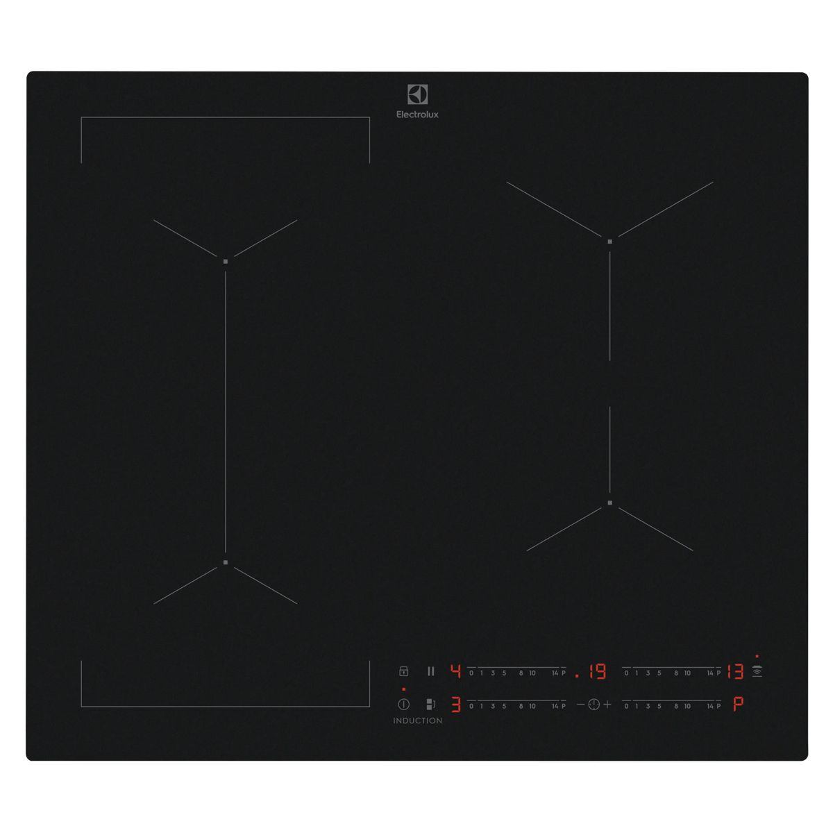 Electrolux CIV63449CT, Sort, Indbygget, 60 cm, Zone induktionskogeplade, Keramisk, 4 zone(s) billede 1
