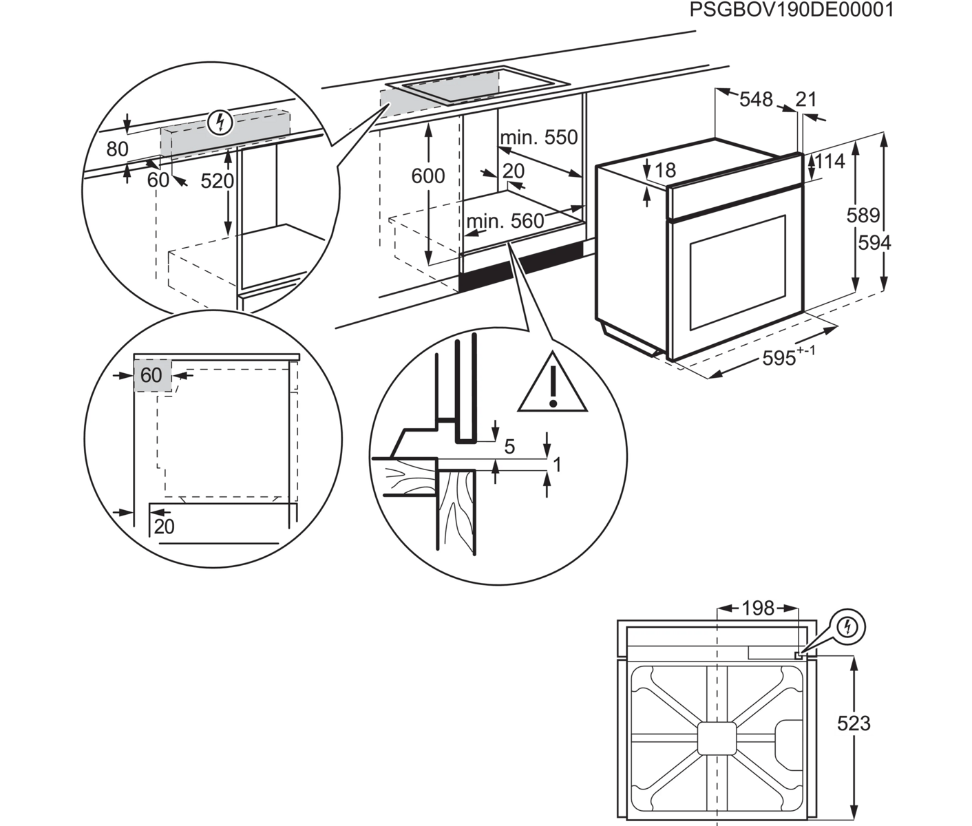 Electrolux COPP02B Indbygningsovn billede 2