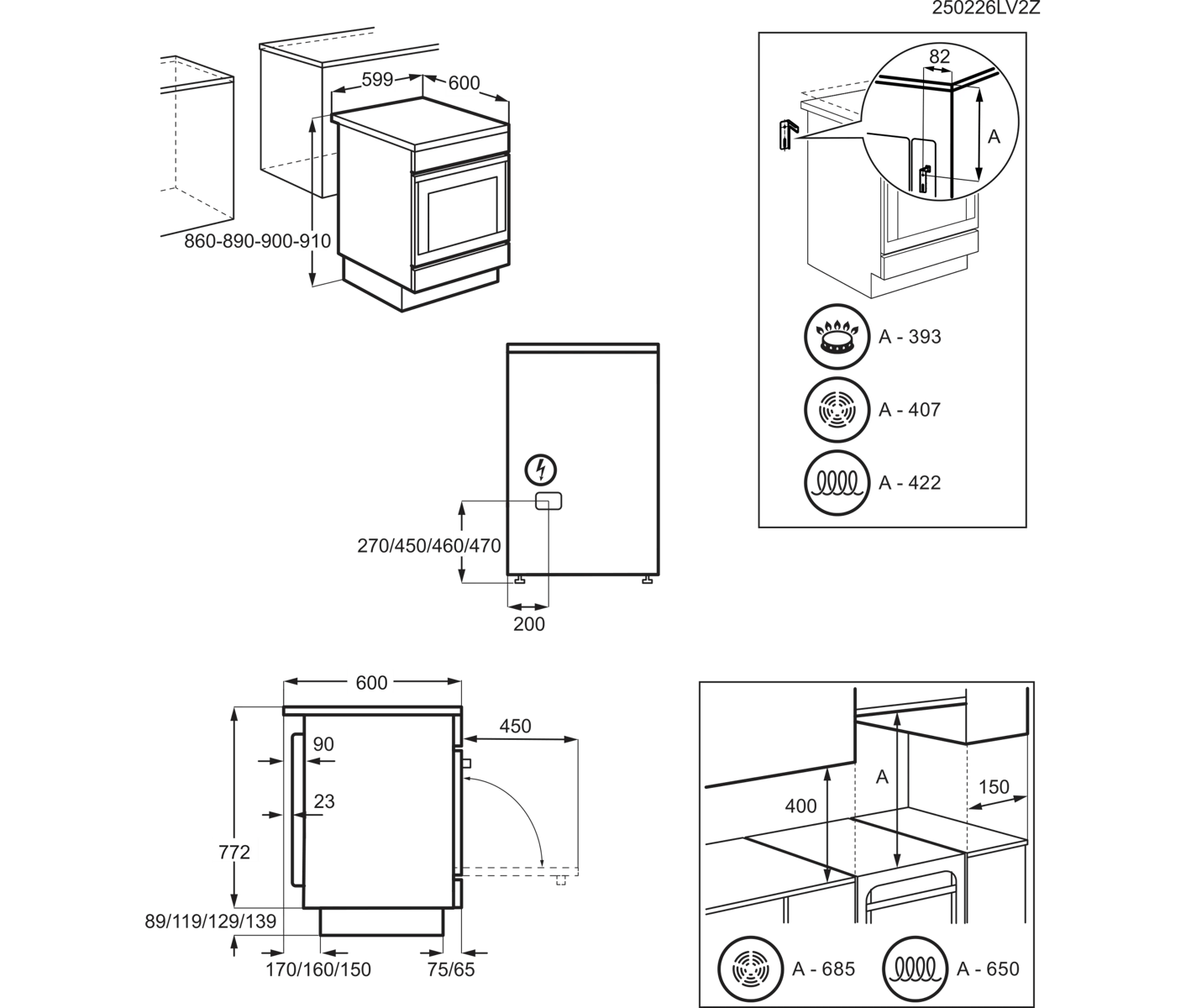 Electrolux LKI6400ZNW Induktionskomfur