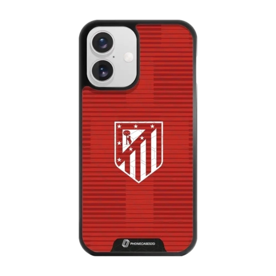Phonecases3D iPhone 16 Atlético de Madrid 3D mobilcover, sort billede 1