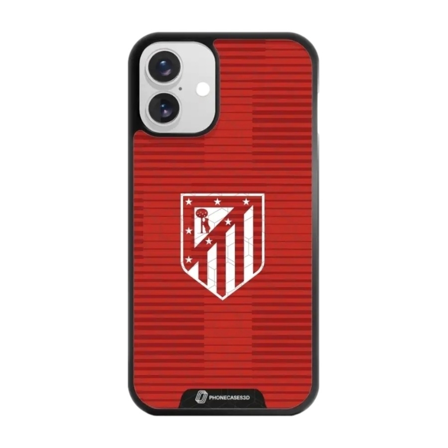 Phonecases3D iPhone 16 Plus Atlético de Madrid 3D mobilcover, sort billede 1