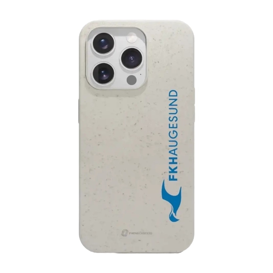 Phonecases3D iPhone 15 Pro FK Haugesund komposterbart cover, hvid billede 1