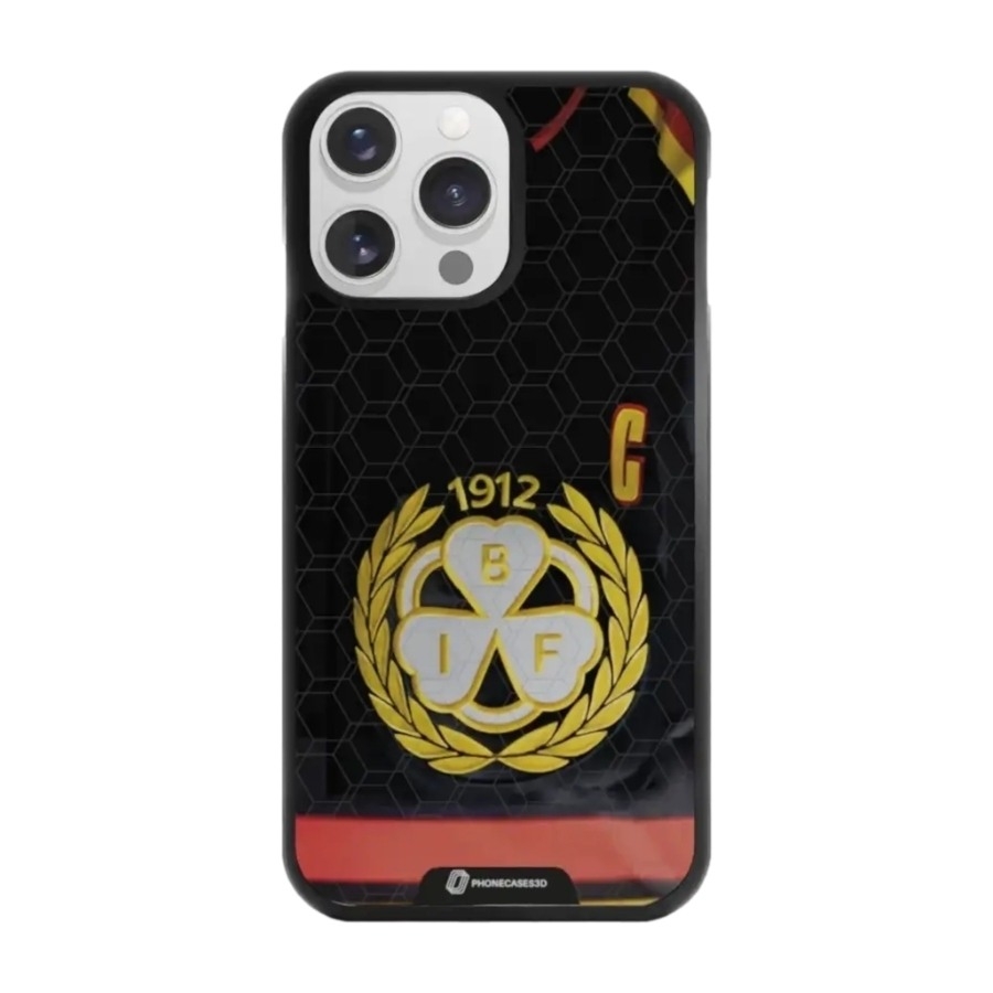 Phonecases3D iPhone 14 Pro Brynäs IF 3D mobilcover, sort billede 1