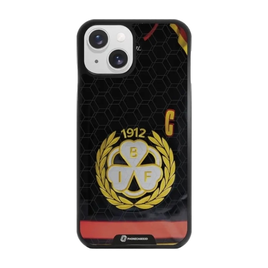 Phonecases3D iPhone 15 Brynäs IF 3D mobilcover, sort billede 1