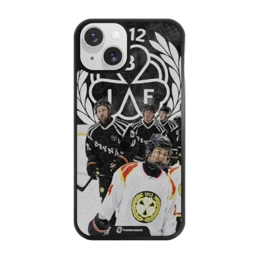 Phonecases3D iPhone 14 Brynäs IF 3D mobilcover, sort billede 1