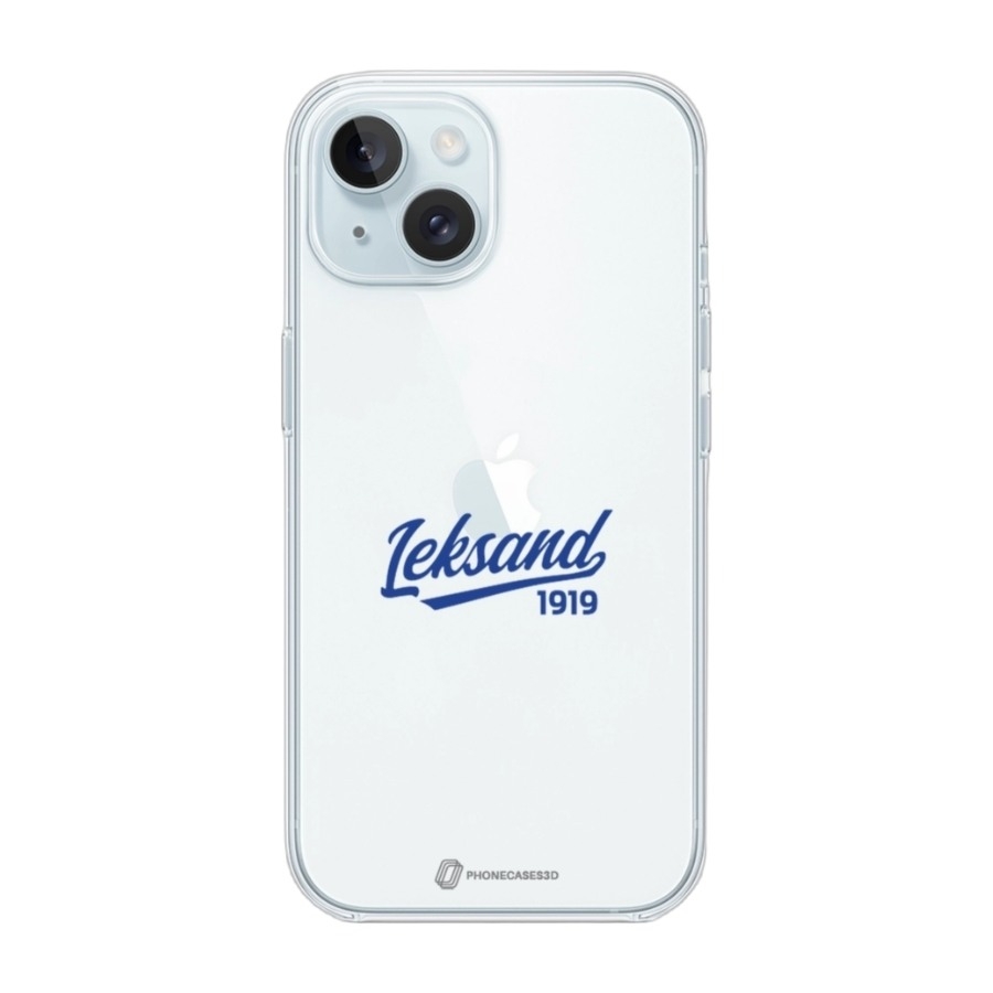 Phonecases3D iPhone 15 Leksands IF Clear case -mobilcover, hvid billede 1