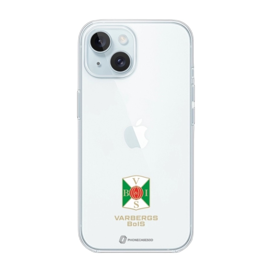 Phonecases3D iPhone 15 Varbergs BoIS Clear case -mobilcover, hvid billede 1