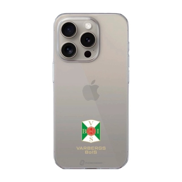 Phonecases3D iPhone 15 Pro Varbergs BoIS Clear case -mobilcover, hvid billede 1