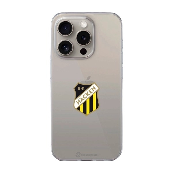 Phonecases3D iPhone 15 Pro BK Häcken Clear case -mobilcover, hvid billede 1