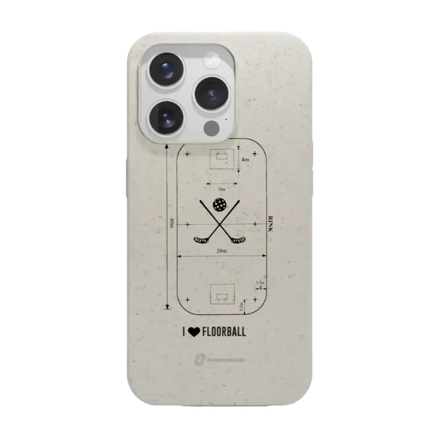 Phonecases3D iPhone 15 Pro Pixbo IBK komposterbart cover, hvid billede 1