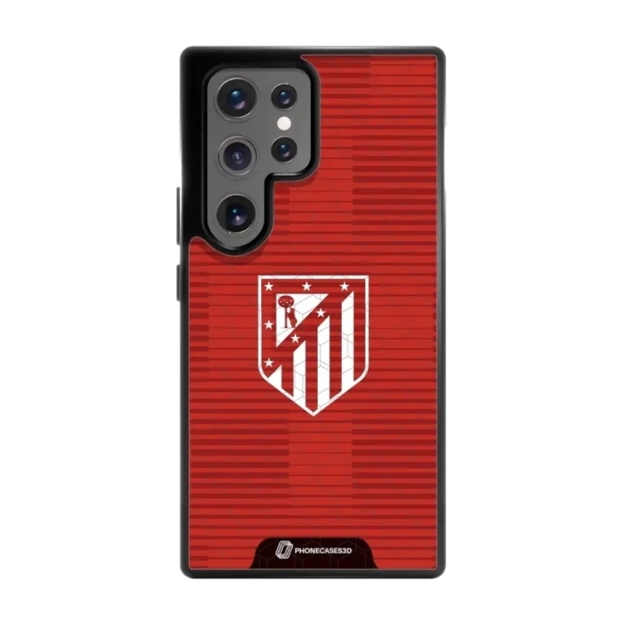 Phonecases3D Samsung Galaxy S25 Ultra Atlético de Madrid 3D mobilcover, sort billede 2