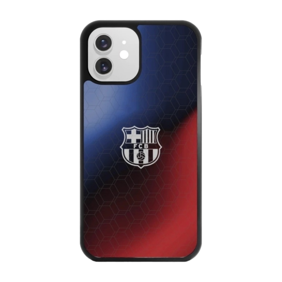 Phonecases3D iPhone 12 FC Barcelona 3D mobilcover, sort billede 1