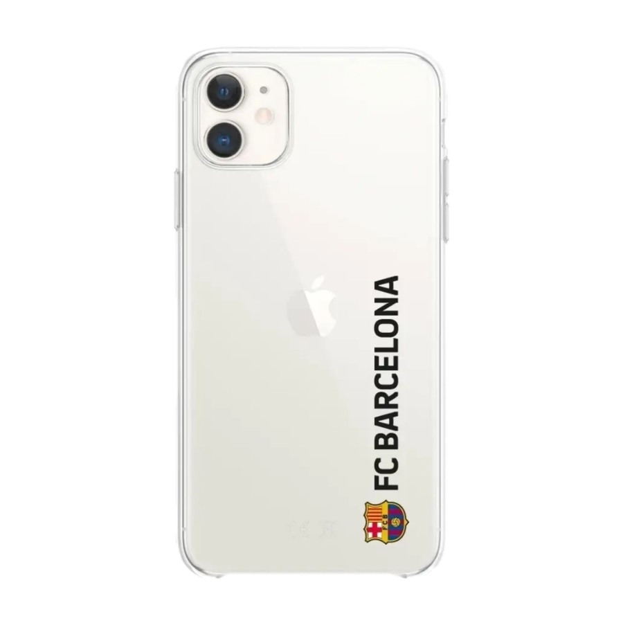 Phonecases3D iPhone 11 FC Barcelona Clear case -mobilcover, hvid billede 1