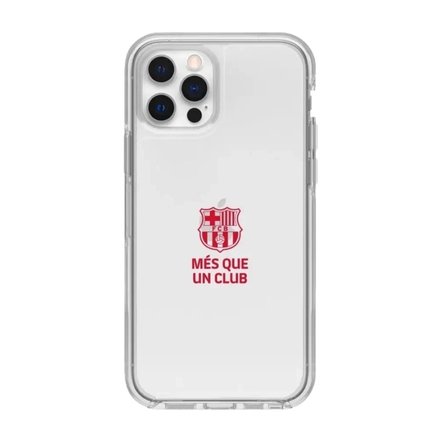 Phonecases3D iPhone 12 FC Barcelona Clear case -mobilcover, sort billede 1