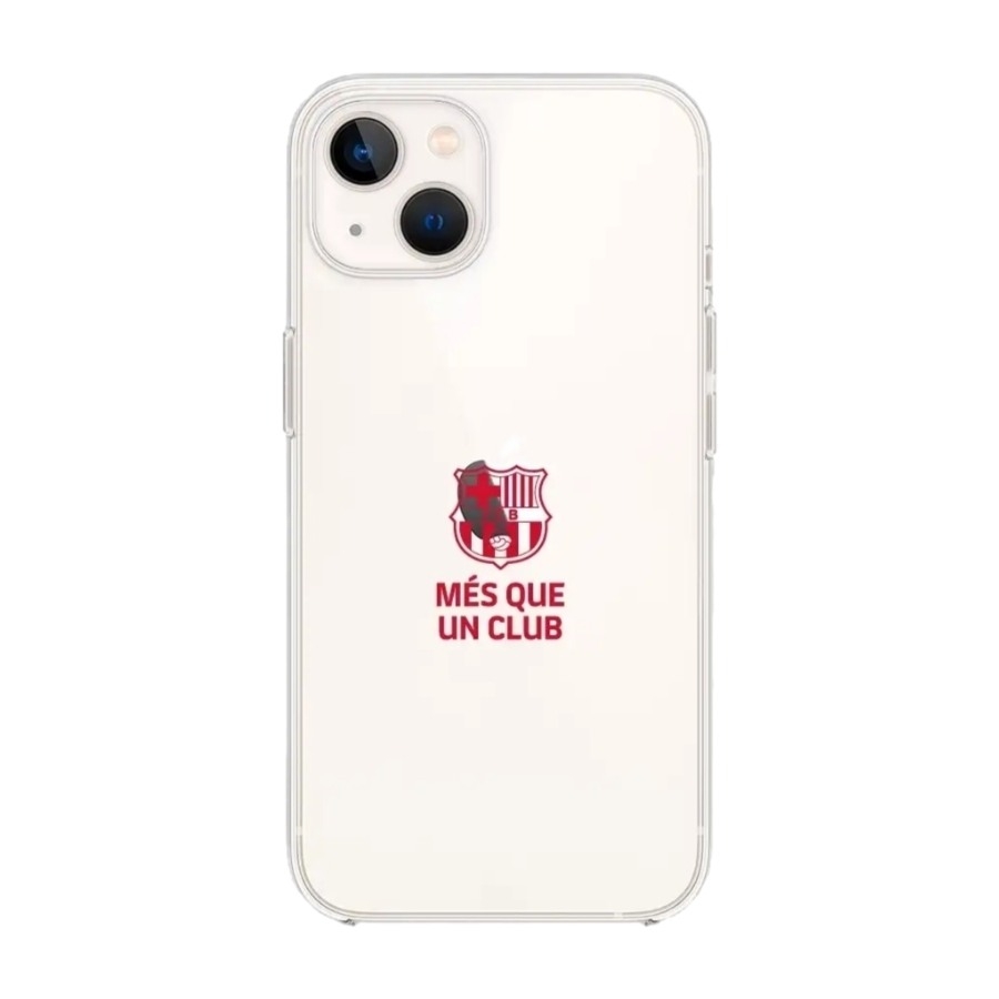 Phonecases3D iPhone 14 FC Barcelona Clear case -mobilcover, sort billede 1