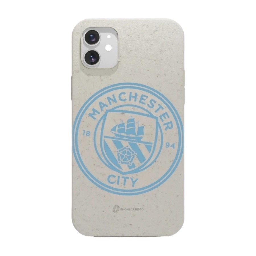 Phonecases3D iPhone 11 Man City komposterbart cover, hvid billede 1