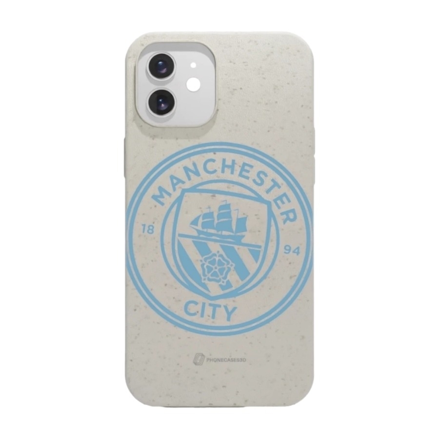 Phonecases3D iPhone 12 Man City komposterbart cover, hvid billede 1