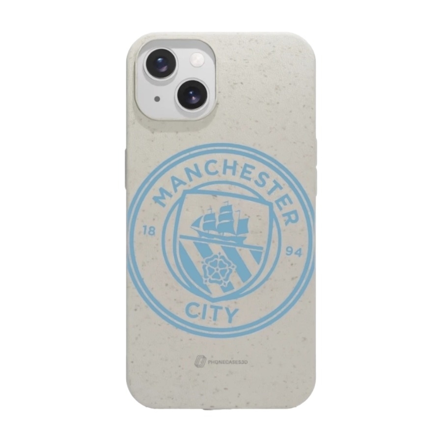 Phonecases3D iPhone 13 Man City komposterbart cover, hvid billede 1