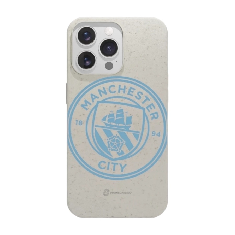 Phonecases3D iPhone 13 Pro Man City komposterbart cover, hvid billede 1