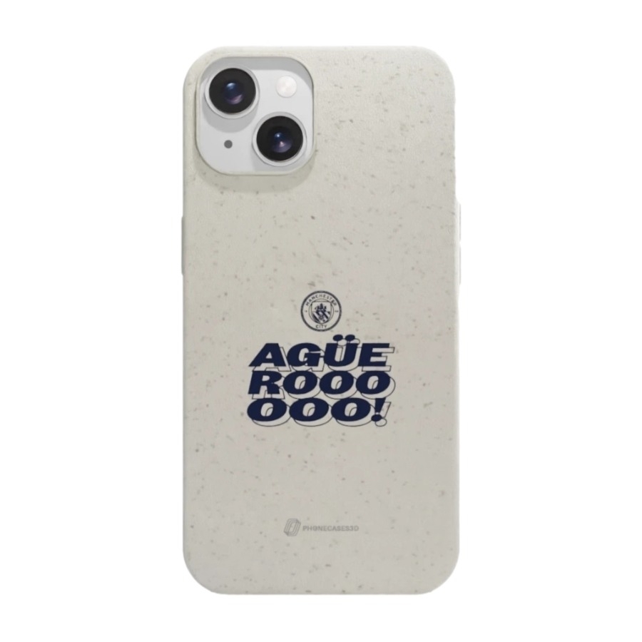 Phonecases3D iPhone 14 Man City komposterbart cover, hvid billede 1