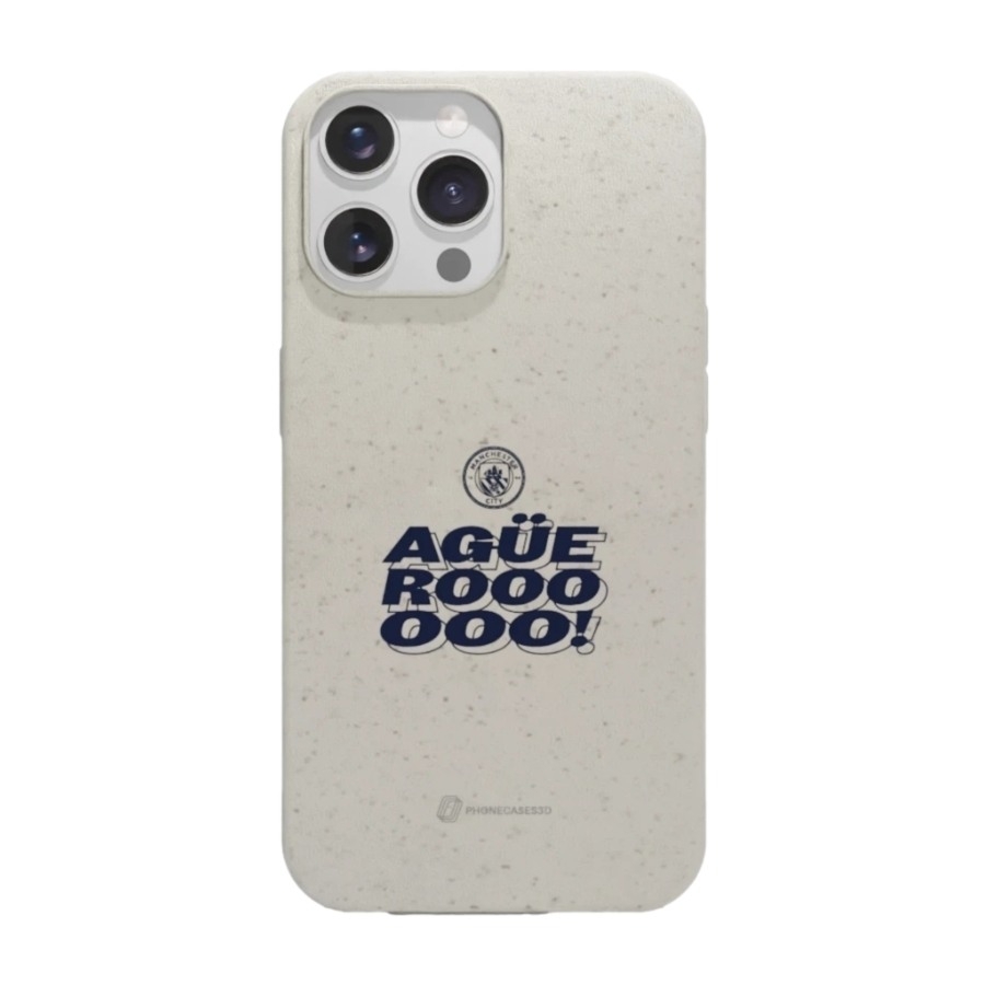 Phonecases3D iPhone 14 Pro Man City komposterbart cover, hvid billede 1