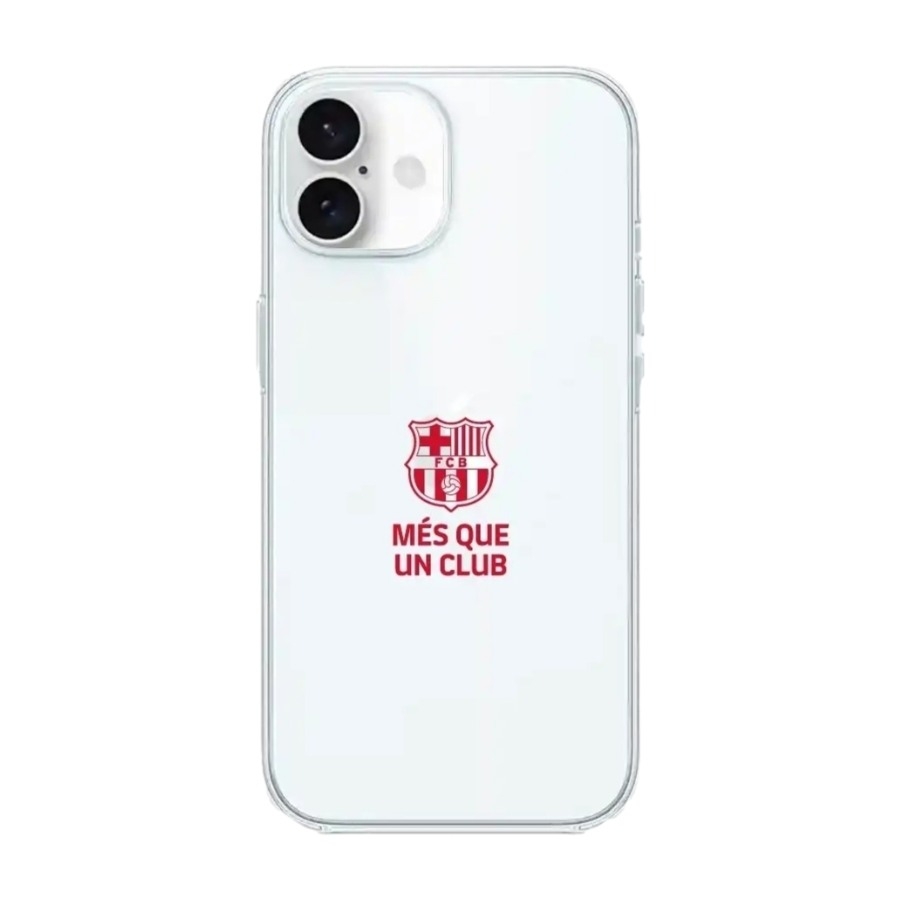 Phonecases3D iPhone 16 FC Barcelona Clear case -mobilcover, sort billede 1