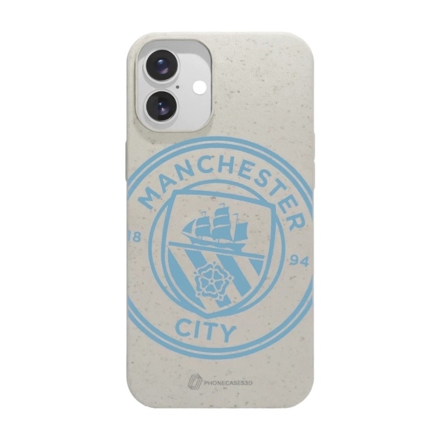 Phonecases3D iPhone 16 Plus Man City komposterbart cover, hvid billede 1