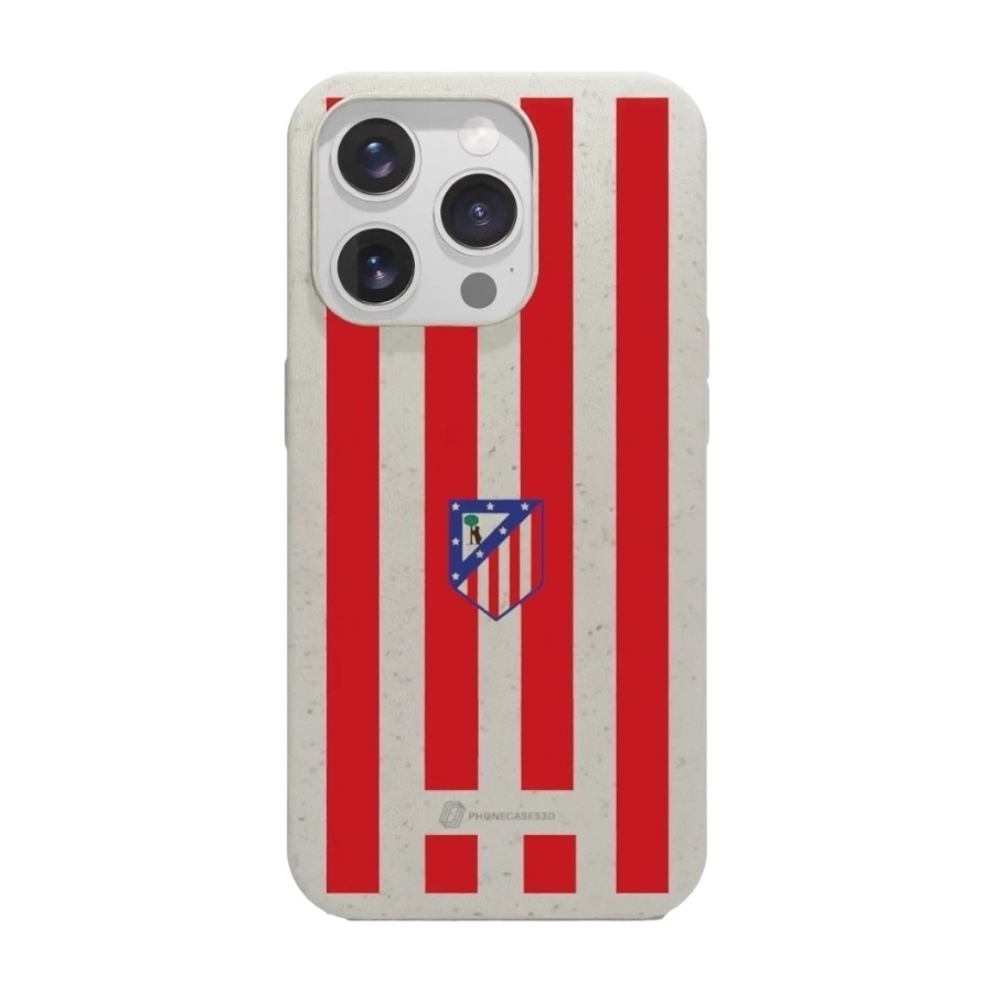 Phonecases3D iPhone 16 Pro Atlético de Madrid komposterbart cover, hvid billede 1